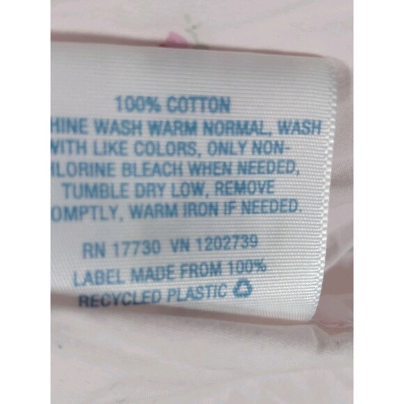 Simply Shabby Chic Queen 1 Fitted 1 Flat 2 Pillow Cases Faded Pink Floral Cotton - Picture 5 of 6